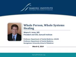 Whole Person, Whole Systems Healing