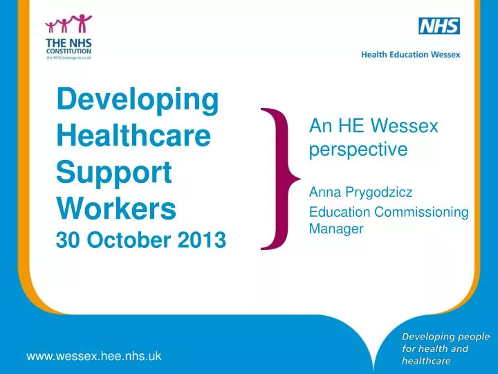 developing healthcare support workers 30 october 2013