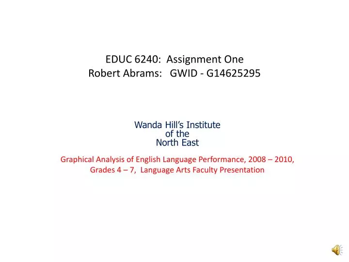 educ 6240 assignment one robert abrams gwid g14625295