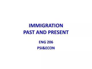 immigration past and present