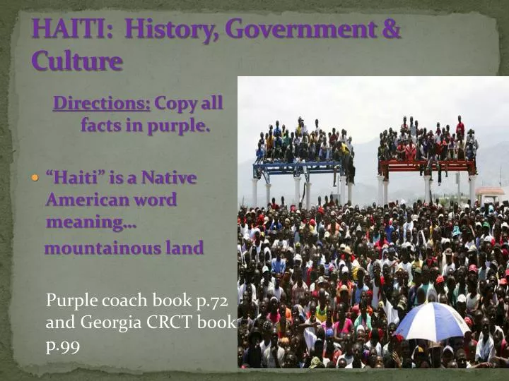 haiti history government culture