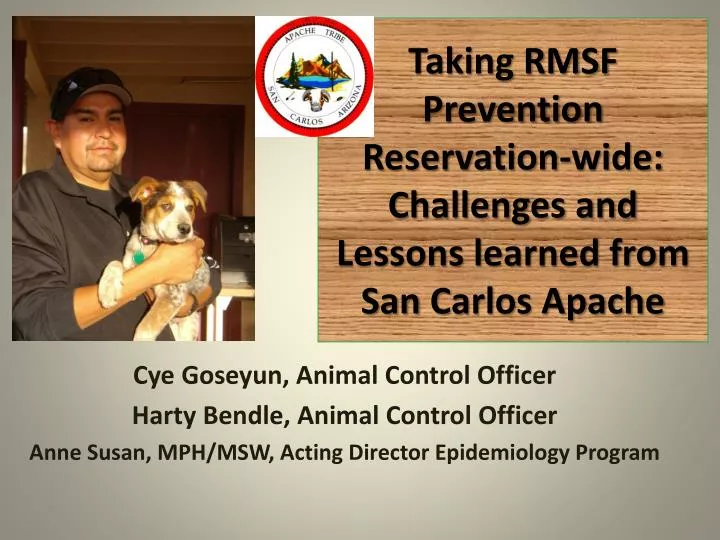 taking rmsf prevention reservation wide challenges and lessons learned from san carlos apache