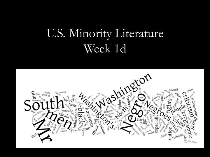 u s minority literature week 1d