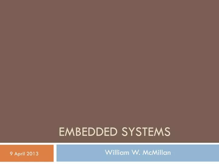 embedded systems