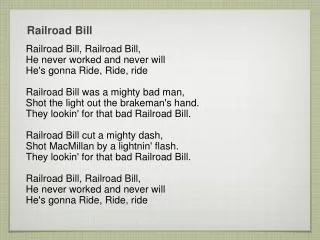 Railroad Bill