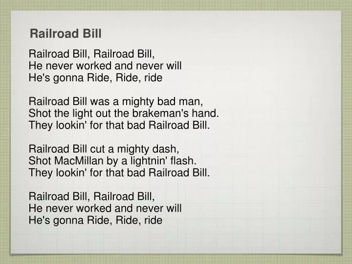 railroad bill