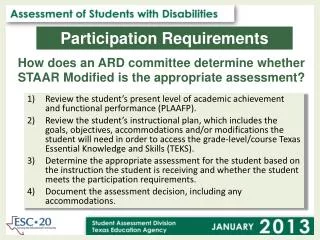 How does an ARD committee determine whether STAAR Modified is the appropriate assessment?