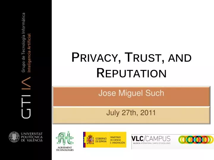 privacy trust and reputation