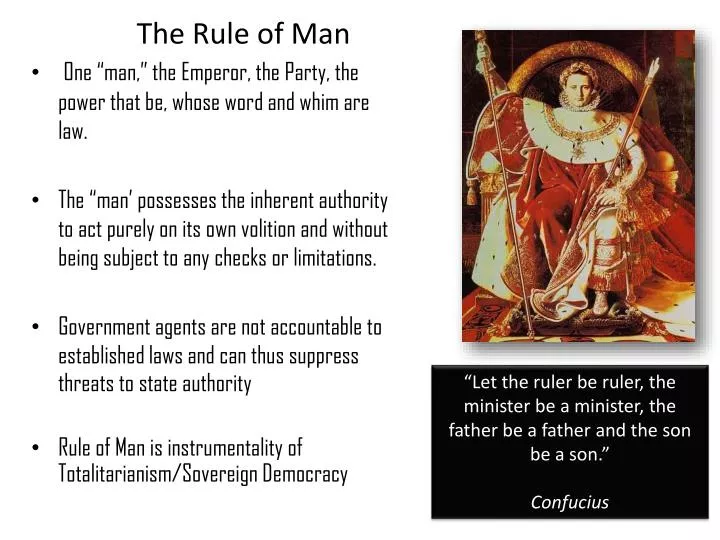 the rule of man