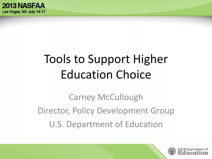 tools to support higher education choice