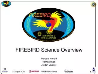 FIREBIRD Science Overview