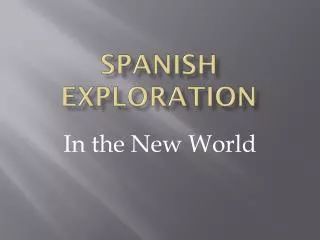 spanish exploration