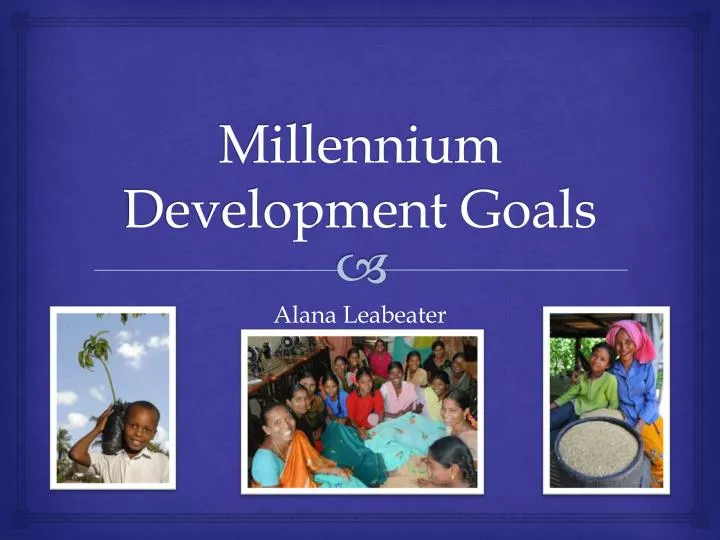 millennium development goals