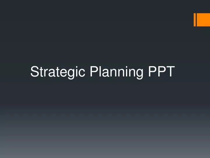 strategic planning ppt