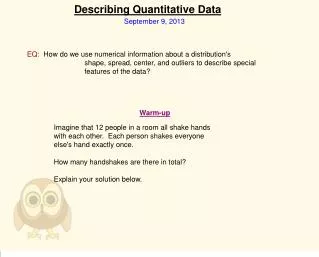 Describing Quantitative Data