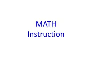 MATH Instruction