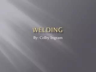 welding