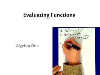 Evaluating Functions