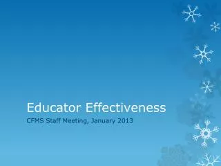 Educator Effectiveness