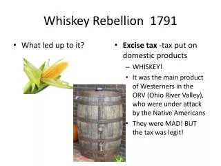 Whiskey Rebellion 1791