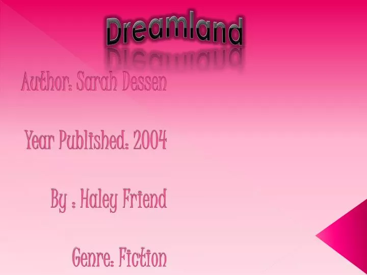 author sarah dessen year published 2004 by haley friend genre fiction