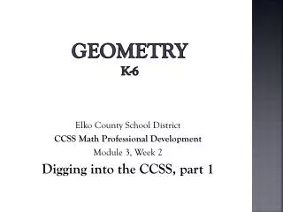 Geometry K-6