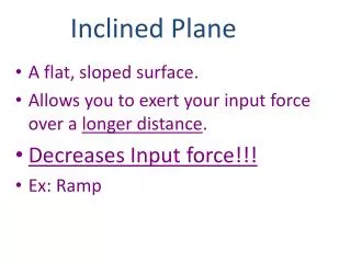 Inclined Plane