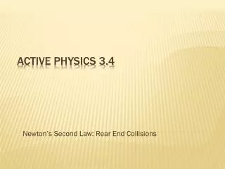 Active Physics 3.4