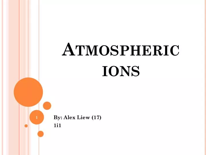 atmospheric ions