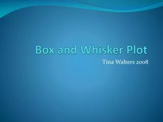 box and whisker plot