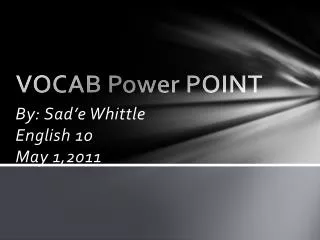 VOCAB Power POINT