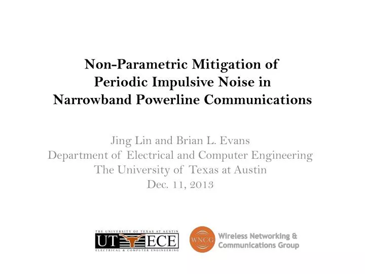 non parametric mitigation of periodic impulsive noise in narrowband powerline communications