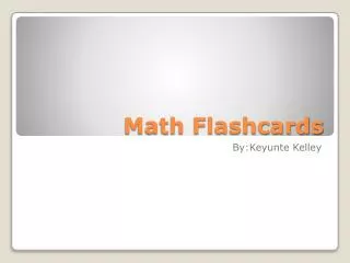 Math Flashcards