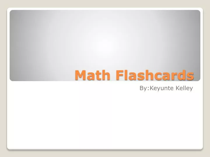 math flashcards