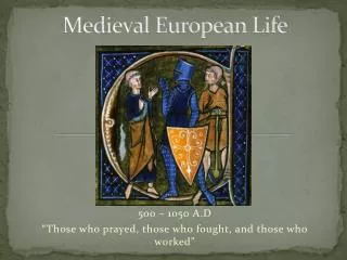 Medieval European Life