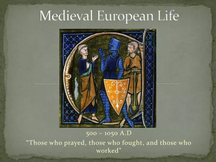 medieval european life