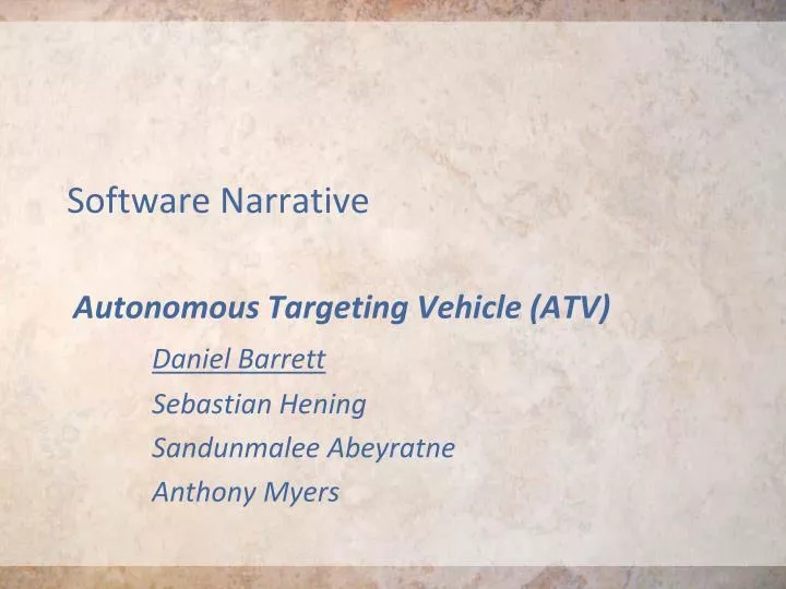 software narrative