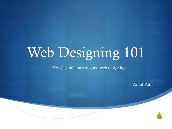 web designing 101