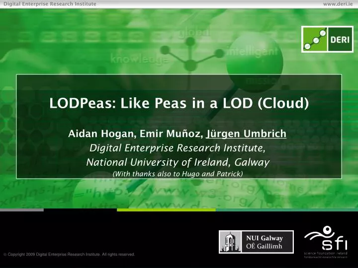 lodpeas like peas in a lod cloud