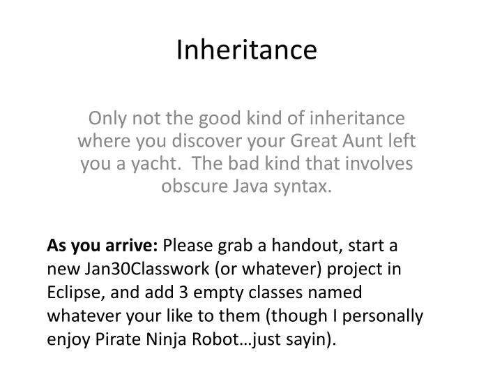 inheritance