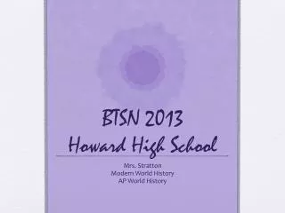 BTSN 2013 Howard High School