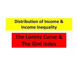 distribution of income income inequality