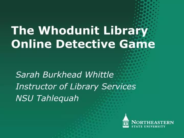 the whodunit library online detective game