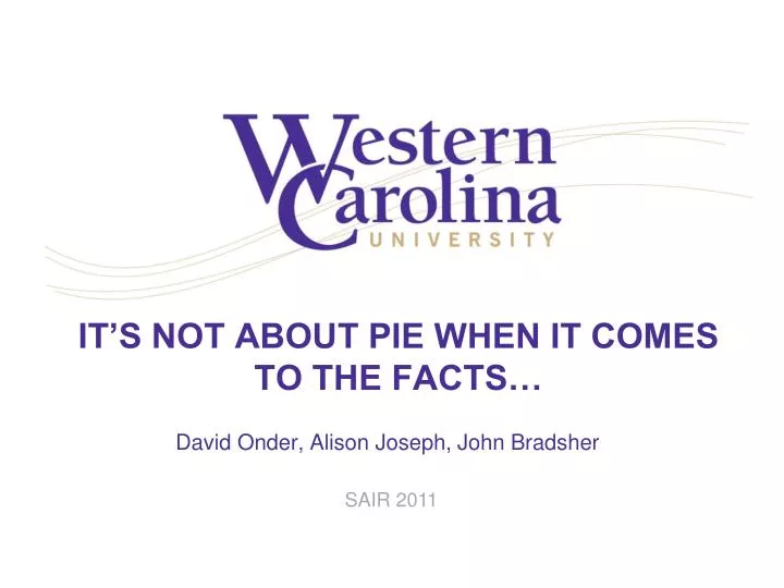 it s not about pie when it comes to the facts