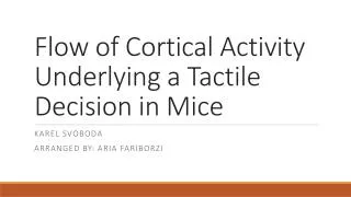 Flow of Cortical Activity Underlying a Tactile Decision in Mice