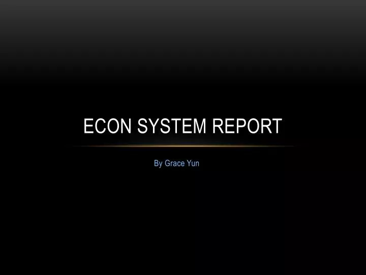 econ system report