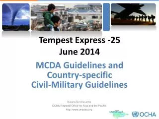 MCDA Guidelines and Country-specific Civil-Military Guidelines