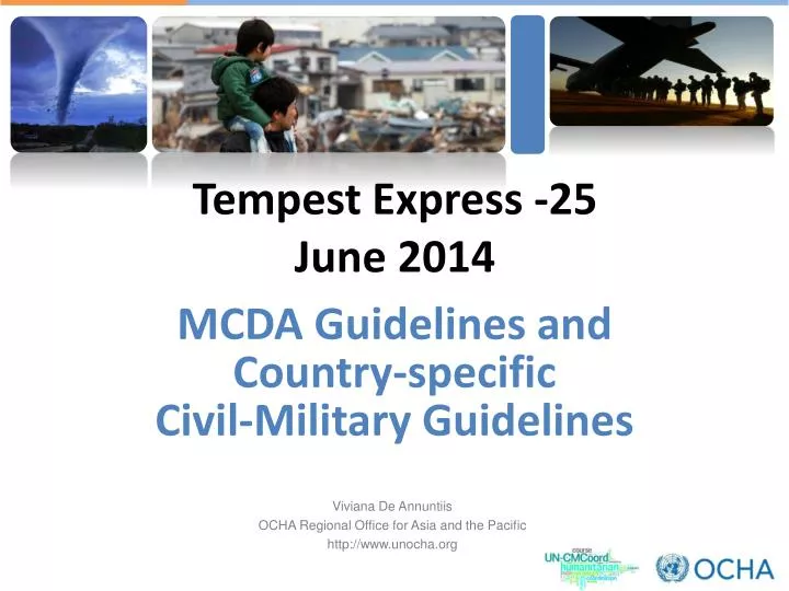 mcda guidelines and country specific civil military guidelines