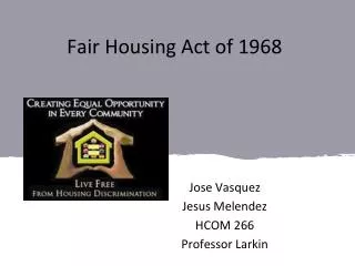 Fair Housing Act of 1968