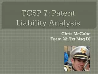 TCSP 7: Patent Liability Analysis